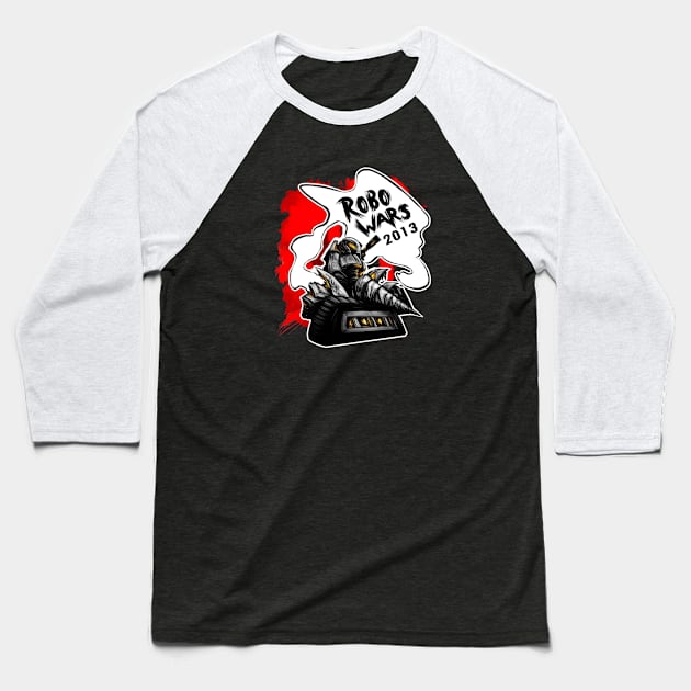 Robowars Baseball T-Shirt by vandrabilly